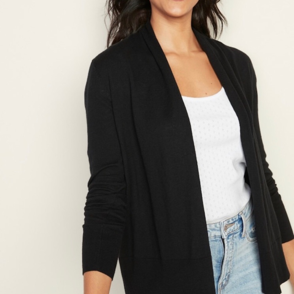a.n.a Shawl-Collar Open Front Sweater
